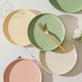 【พร้อมส่ง】 🍽️ จานเซรามิก สไตล์เกาหลี มินิมอล สีพาสเมล มี 2 ข…