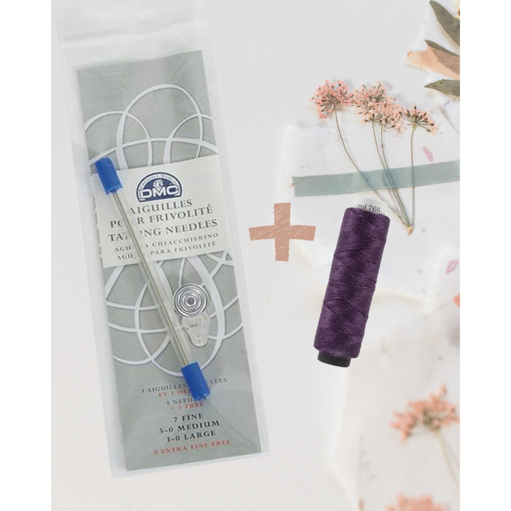 DMC Tatting needles ชุดเข็มแทตติ้ง พร้อมที่สนเข็มและไหม