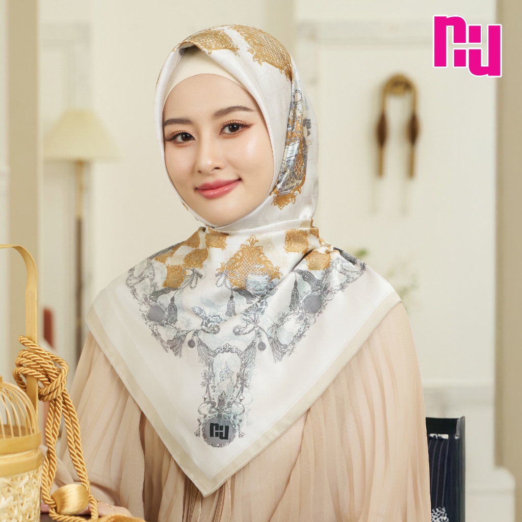 NUNUH RAYA ผ้าคลุมผมฮีญาบมุสลิม แบบผ้าพันเหลี่ยม (PP)