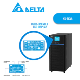 [สินค้าพร้อมส่ง] Delta UPS N Gen 3 Series 3000VA/2700W เครื่องสำรองไฟ [NX-3kVA]