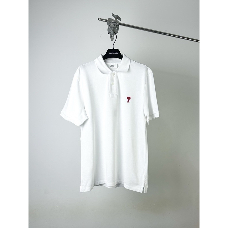 NEW AMI POLO WHITE พร้อมส่ง