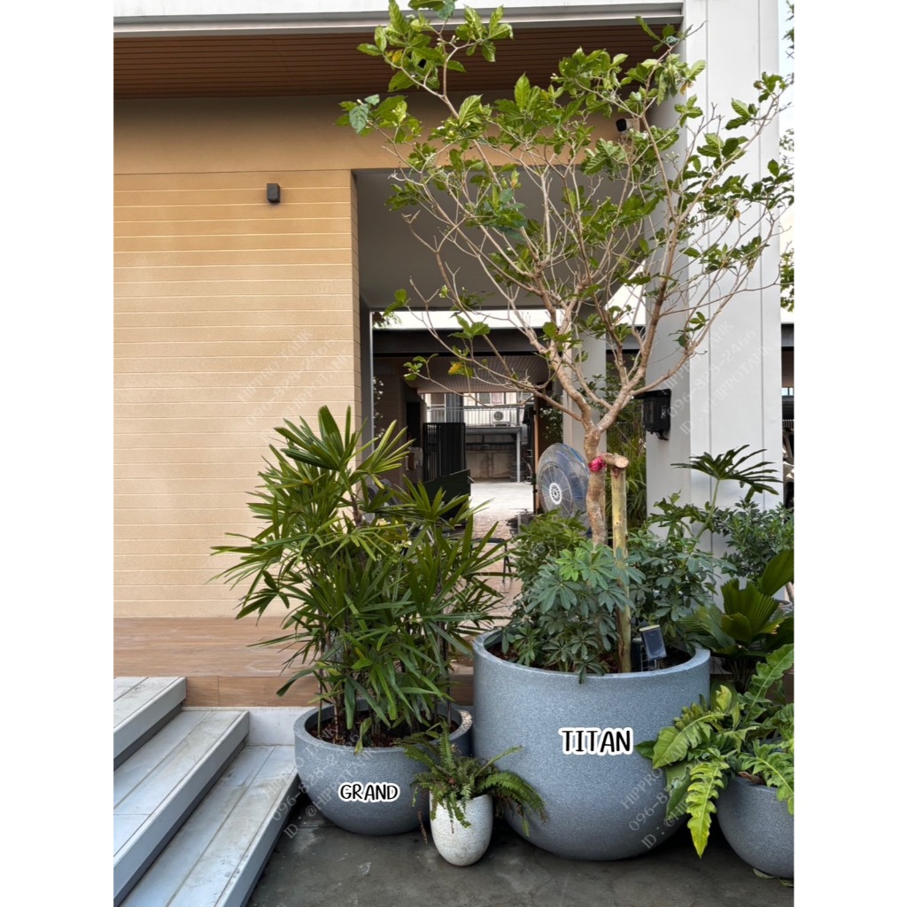 กระถางมินิมอล รุ่น GRAND ยี่ห้อ Hipprotank (เลือกได้ว่า เจาะรู หรือ ไม่เจาะรู)