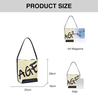 AGE FREE Gabine bag กระเป๋าทรงถังลายคลาสสิกแบบสะพายข้างกระเป๋าาถือbucket bag
