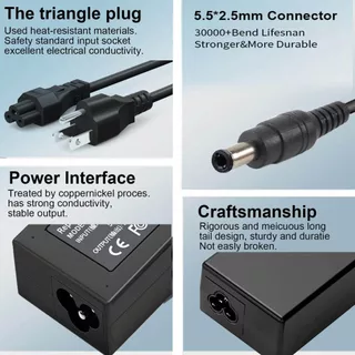 อะแดปเตอร์โน๊ตบุ๊ค TOSHIBA 19V3.42A(65W)หัวขนาด 5.5*2.5mm พร้อมสายไฟAC Laptop Power Notebook Adapter