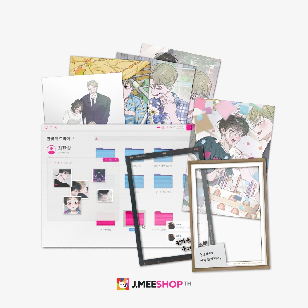 JMEESHOP TH - Pond Where Flowers Fall Family Photo Folder Package