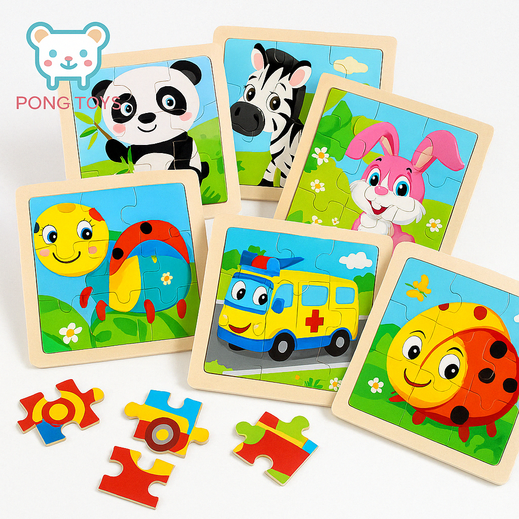 🔥ของเล่นไม้เสริมพัฒนาการ | จิ๊กซอว์สัตว์ 9 ชิ้น✨ เก็บเงินปลายทาง | สัตว์ป่าน่ารัก