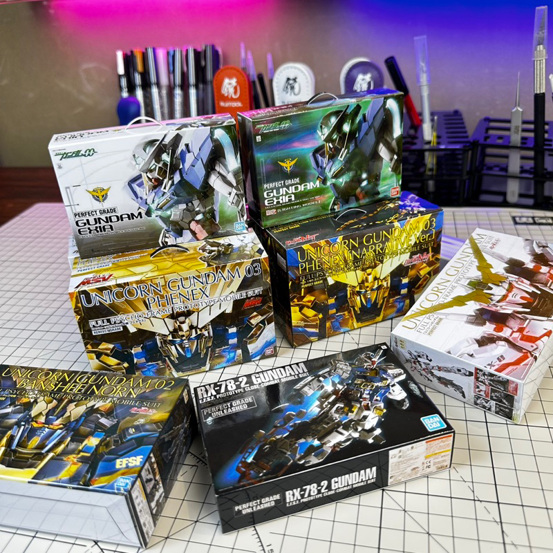 กล่องโมเดลจำลองขนาดเล็ก กล่องกันดั้ม PG unicorn PG Exia 1/60 ขนาดเล็ก สำหรับวางกับโมเดล ขนาด 11x7x3/4.5 cm