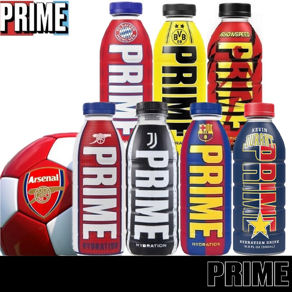 เครื่องดื่มเกลือแร่ Prime Drink Hydration Beverage Barcelona, Arsenol , Juventus ,Bayern Munchen Bor