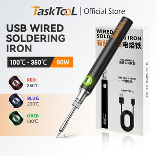 TASKTOOL หัวแร้งแบบ USB 5V ขนาดเล็กสะดวกปรับอุณหภูมิได้ชุดหัวแร้งแบบใช้มือ DIY