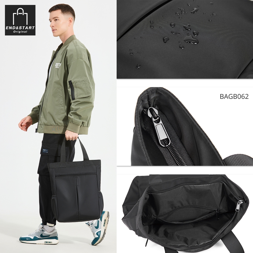BAGB062 กระเป๋า Tote Bag แต่มาพร้อมฟังก์ชั่นจัดเต็ม ดีไชน์ทันสมัย ขนาดที่ลงตัว เนื้อผ้ากันน้ำซึมผ่าน