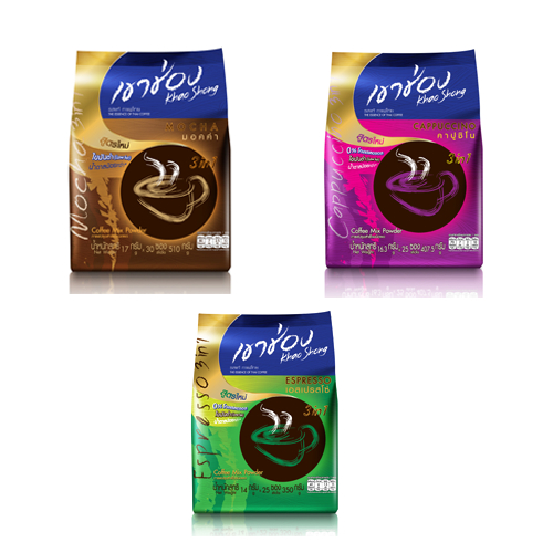กาแฟเขาช่อง คอฟฟี่มิกซ์ 3in1 สูตรหวานน้อย
