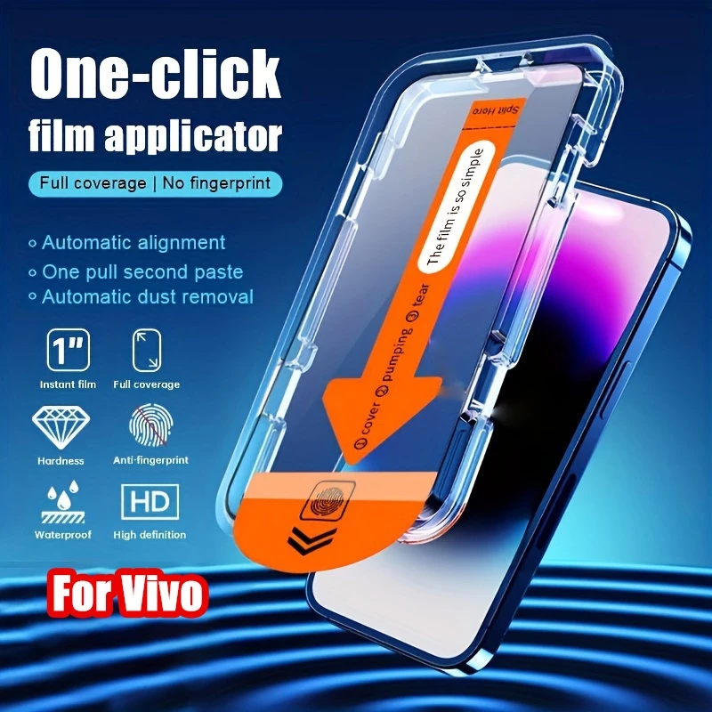 ติดง่าย ฟิล์มกันรอย HDแบบเต็มหน้าจอป้องกันการแอบดู Vivo Y18 Y11Y02S Y03 Y15S Y16 Y19 Y20S Y21S Y30 Y33S Y36 Y52S Y20 Y21