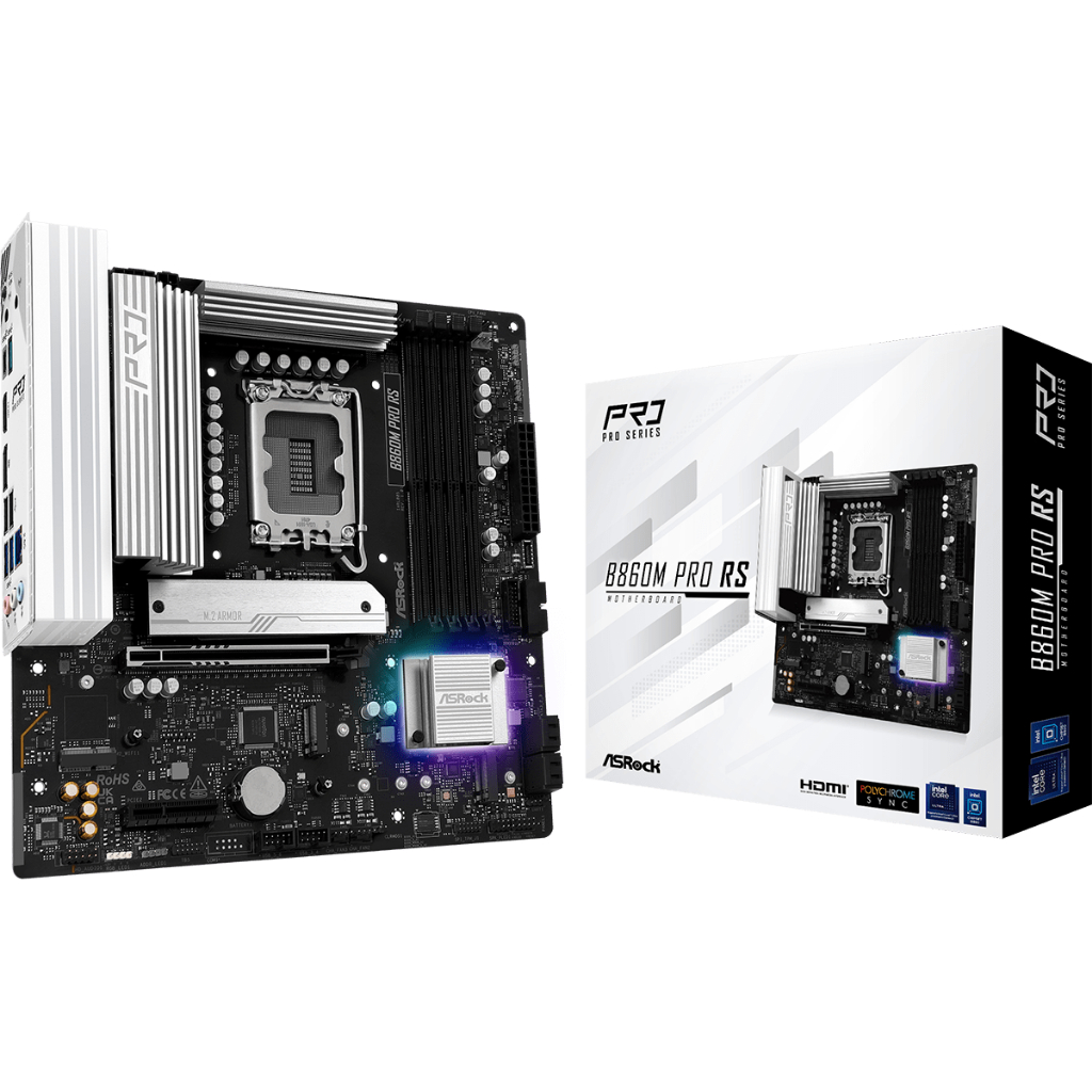 MAINBOARD (เมนบอร์ด) ASROCK B860M PRO RS - INTEL SOCKET 1851 DDR5 MICRO-ATX