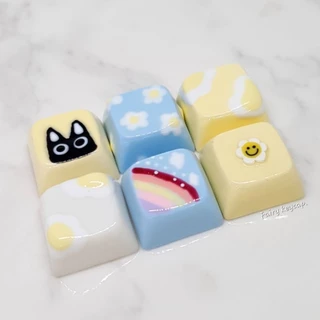 Keycap คีย์แคปสีทึบ ลายน่ารัก ราคาต่อชิ้น สำหรับ Mechanical​ Keyboard (XDA profile)