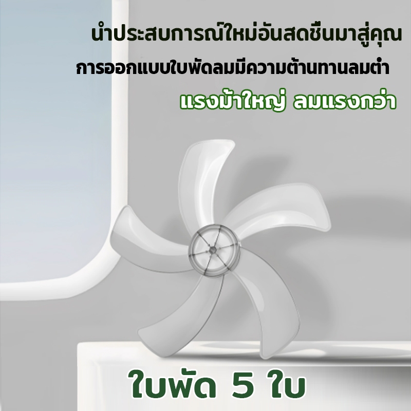 รับประกัน1ปี✨พัดลมตั้งพื้น พัดลม 16 นิ้ว ปรับได้ 3 ระดับ พัดลมรีโมต เสียงเงียบ ใบมีด 5 ใบ Stand Fan พร้อมฟังก์ชั่นจับเวล