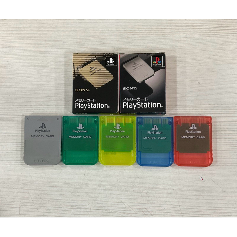 PS1 Memory Card แท้ จากประเทศญี่ปุ่น สี Original และสีอื่นๆ เมม เพลย์หนึ่ง เซฟ Mem