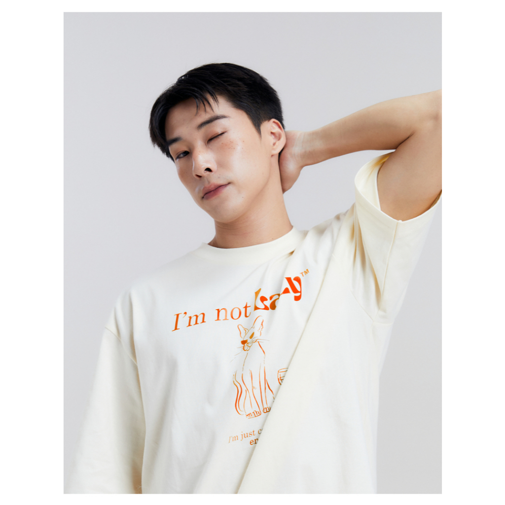 [2แถม1] LaZy people.bkk | Special My cat told เสื้อยืด Oversized 44/48"