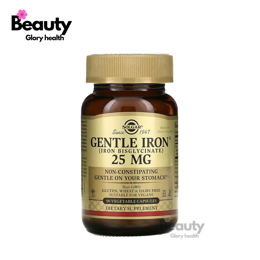 Solgar, Gentle Iron®, 25 mg, 90 Vegetable Capsules