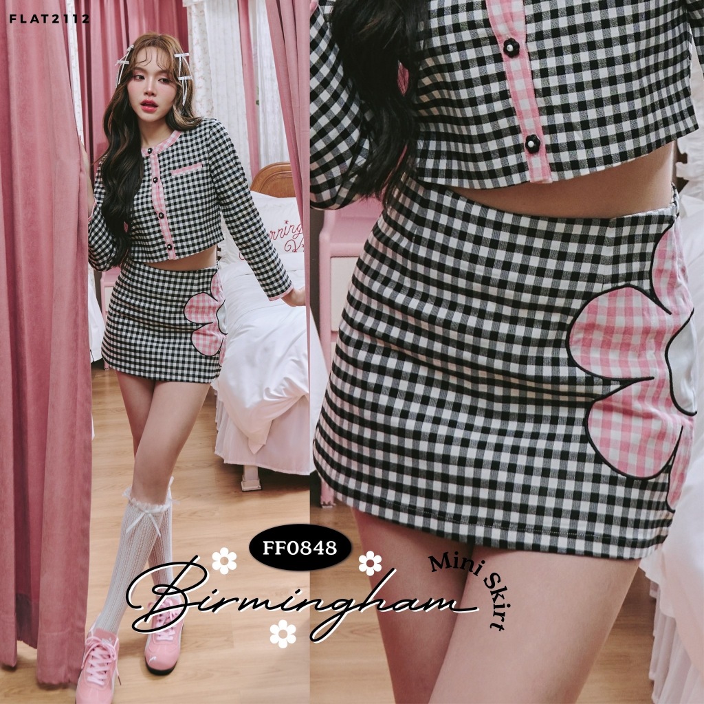 FLAT2112 FF0848 : BIRMINGHAM MINI SKIRT กระโปรงสั้น กระโปรง กระโปรงทรงเอ ชุดทำงาน ชุดออกงาน