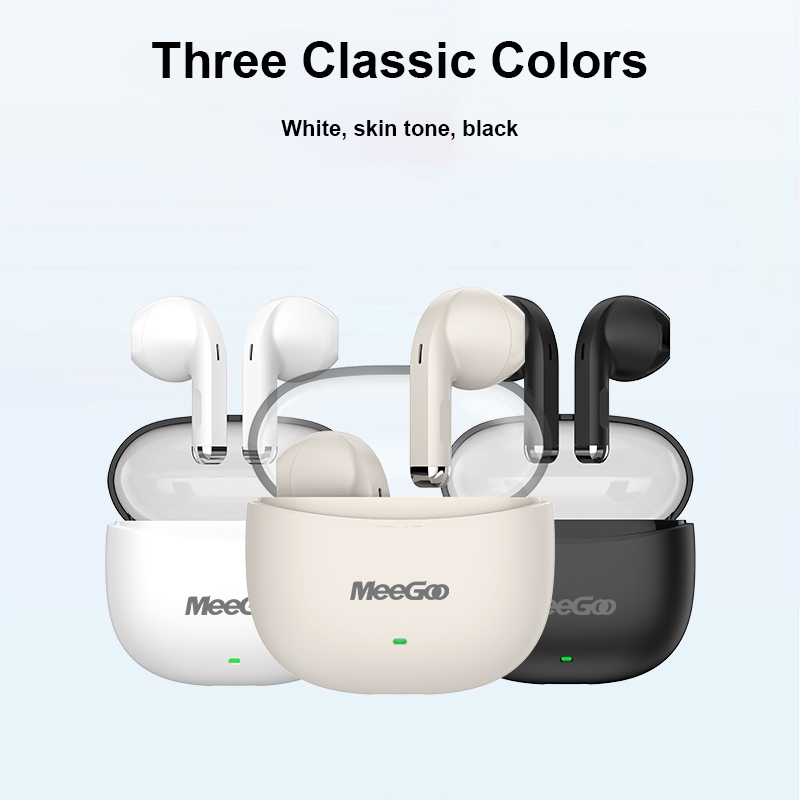 MeeGoo หูฟังบลูทูธไร้สาย TWS Bluetooth 5.4 ตัดเสียงรบกวน ขนาดเล็ก ใส่โดยไม่เจ็บ เปิดฝาเชื่อมต่อทันที