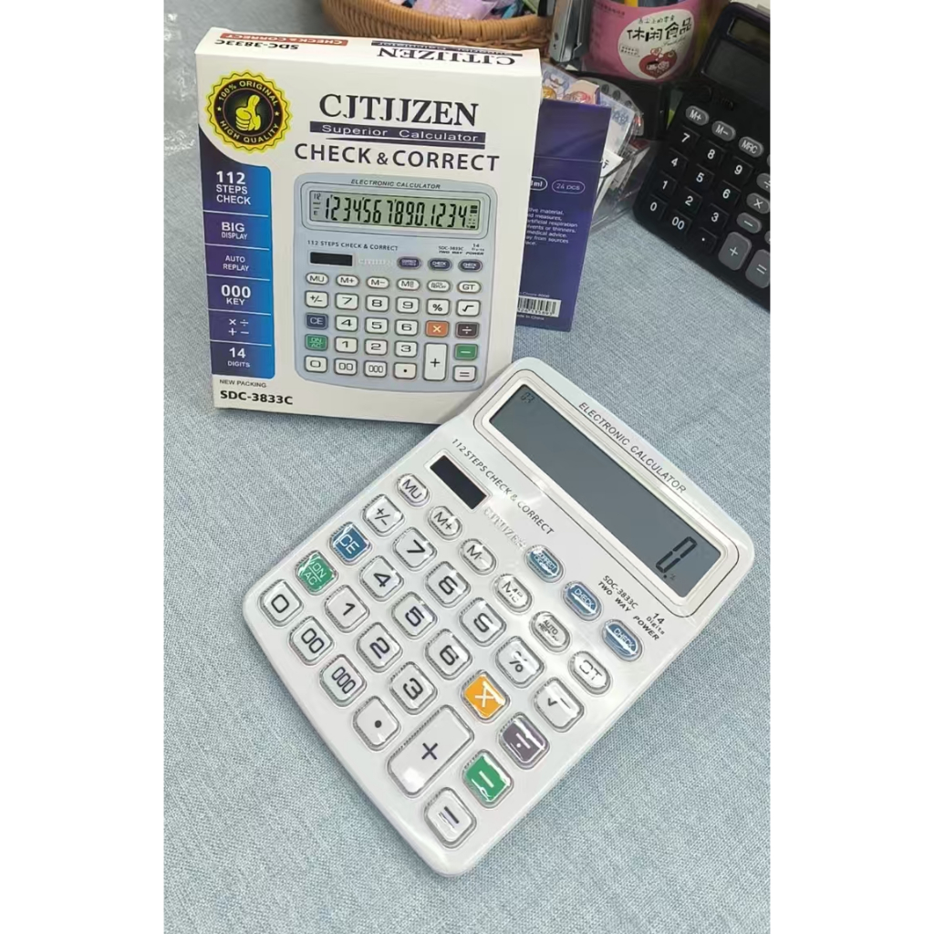 SDC-3833C เครื่องคิดเลข 14 หลัก 14 Digits Electronic Calculator