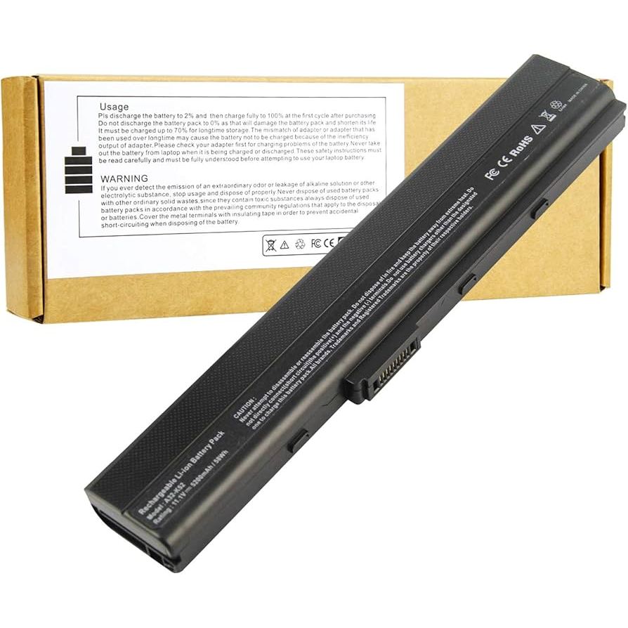Battery Asus N82 Series A32-K52 : 14.4V-4400mAh Black (CYBERBATT)