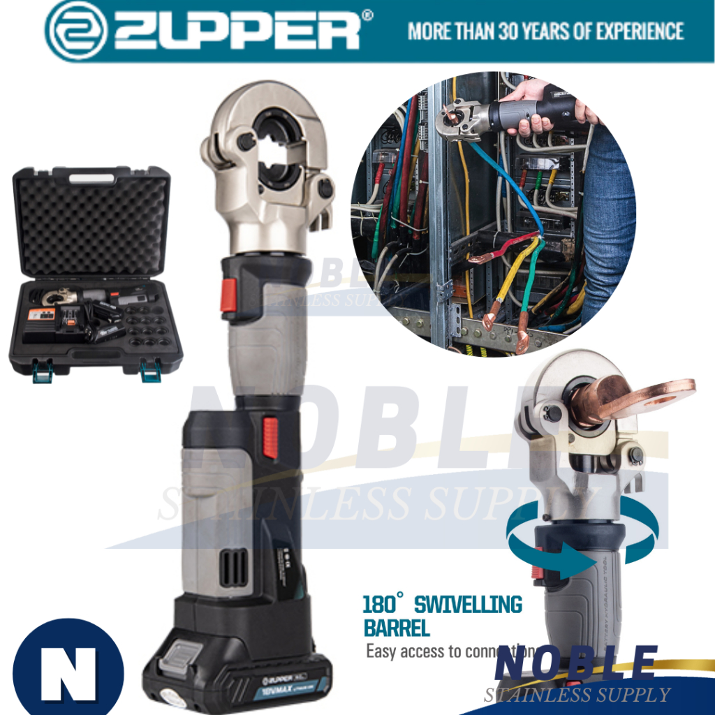 เครื่องย้ำสายไฟ ย้ำหางปลาไร้สาย 18V ZUPPER PZ-300 SL-300 PZ-6AL