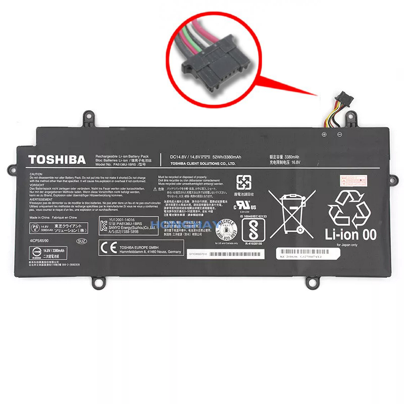 (พรีออเดอร์)Toshiba แบตเตอรี่ ของแท้ รุ่น PA5136 สำหรับ Toshiba Portage Z30 Series PA5136U-1BRS Toshiba Battery Notebook