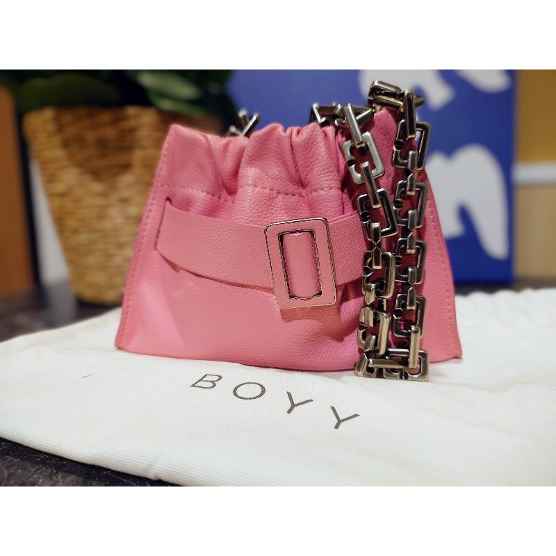 กระเป๋ามือสอง BOYY soft สีชมพู สภาพดีมาก