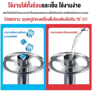 LENODI โถแสตนเลสจ่ายน้ำผลไม้ 16 ลิตร โถกดน้ำผลไม้ Juice Dispenser โถจ่ายน้ำ 2 หัว โถจ่ายน้ำหวาน