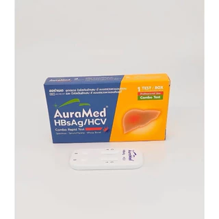 Auramed ตรวจหาไวรัสตับอักเสบ บี ซี HBsAG/HCV กล่อง 1 ชุดตรวจ ออร่าเมด ชุดตรวจไวรัสตับอักเสบ