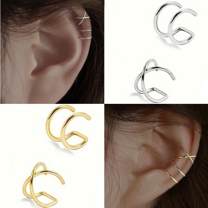 KYM.vibes - daily ear cuff ต่างหูแบบเสียบทำจากสแตนเลส (ราคาต่อ 1 ชิ้น)