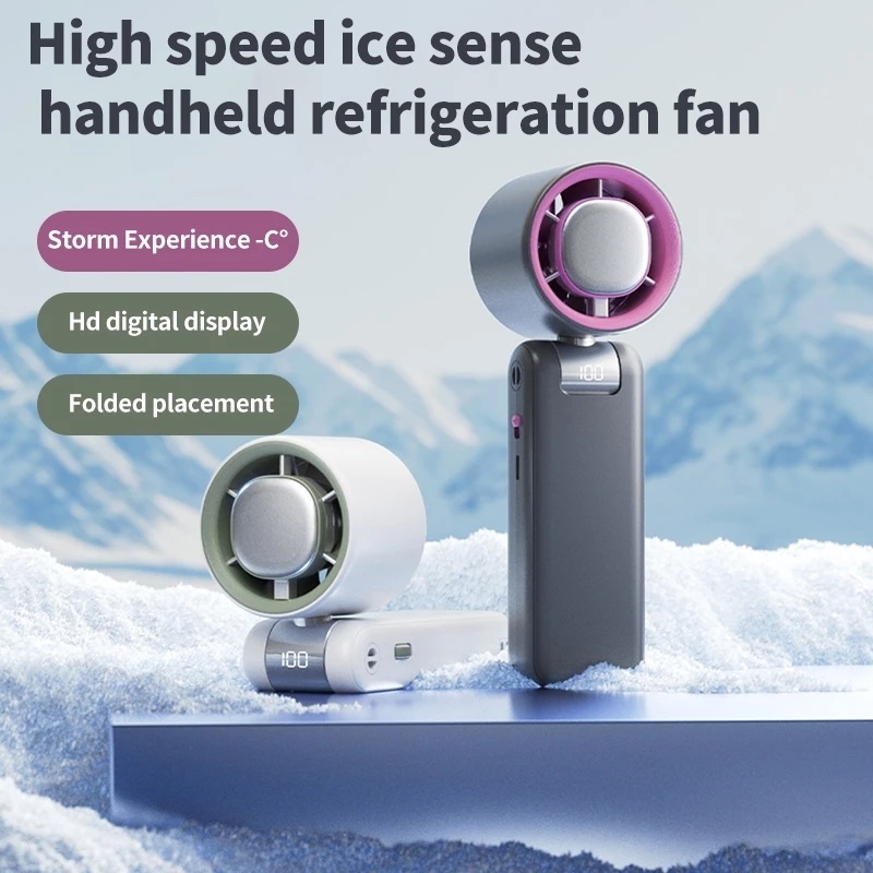 Qimedo พัดลมเจ็ท ขนาดเล็ก แบบพกพา 8000mAh ใช้งานได้ 23 ชั่วโมง