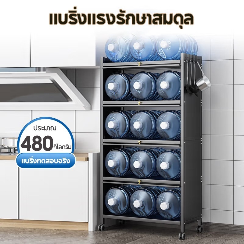 ตู้เก็บของ 3/4/5ชั้น ตู้กับข้าวห้องครัว มีชั้นป้องกันสนิม กันน้ำ มีพื้นที่ในการจัดเก็บสินค้ามาก มีประตูตู้ที่โปร่งใส - รูปที่ 3