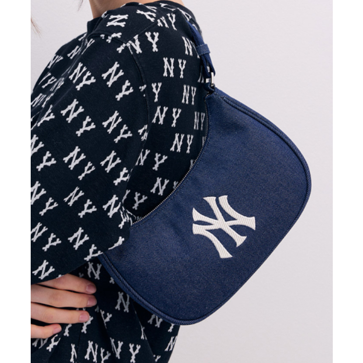 MLB กระเป๋าคล้องไหล่HOBO รุ่นใหม่ ผ้าเดนิม  New York Yankees