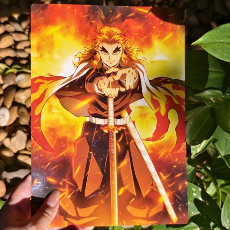 [พร้อมส่ง] Demon Slayer: Kimetsu no Yaiba Rengoku poster ดาบพิฆาตอสูร เเผ่นโปสเตอร์เเข็ง เรนโงคุ มีร