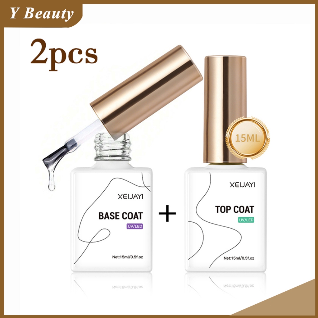 BASE Coat (เคลือบสีเล็บเจล) UV LED Gel Polish Soak Off สีทาเล็บเจล ต้องอบ พร้อมส่ง base coat+top coa
