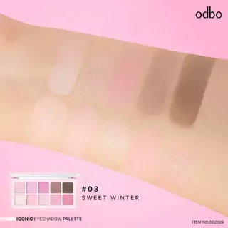 odbo OD2029 iconic palette eyeshadow อายแชโดว์10สี แมทท์และชิมเมอร์ เกลี่ยง่ายติดทน หลากสีสัน