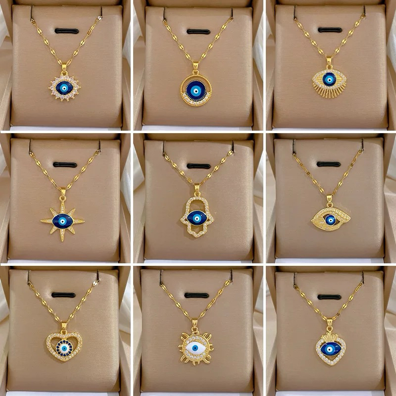 สร้อยคอดวงตา🪬Evil Eye🧿เสริมสร้างดวงชะตา