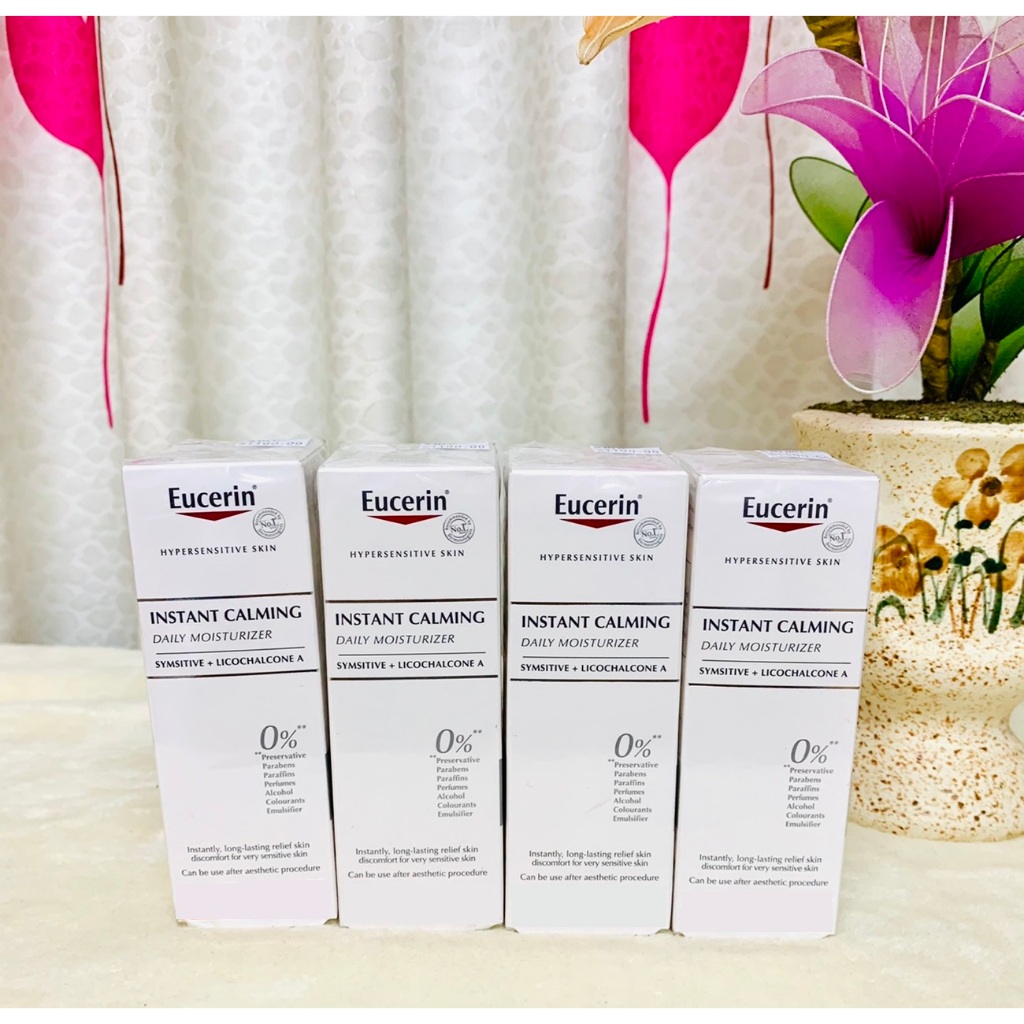 🔥Eucerin UltraSENSITIVE Instant Calming Daily Moisturizer 50 ml. symaitive+licochalcone A ของแท้ ฉลากไทย