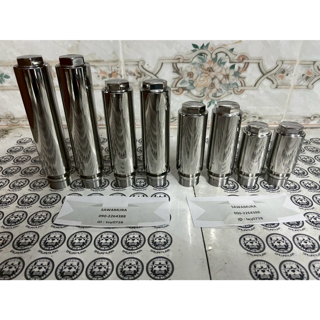 SR400 ตัวต่อแกนโช๊คปีใหม่สแตนเลส SR400 SR400FI sr400 sr400fi สำหรับโช๊คเดิม แกน 35 มิล (มีตัวอย่างรู