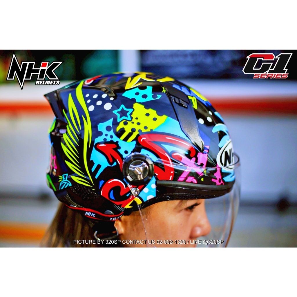มาใหม่!! หมวกกันน็อคครึ่งใบ NHK C1 ใส่ใต้เบาะได้ทุกรุ่น ลายนักแข่ง ของแท้ ส่งไว!! 320sp.online - รูปที่ 6