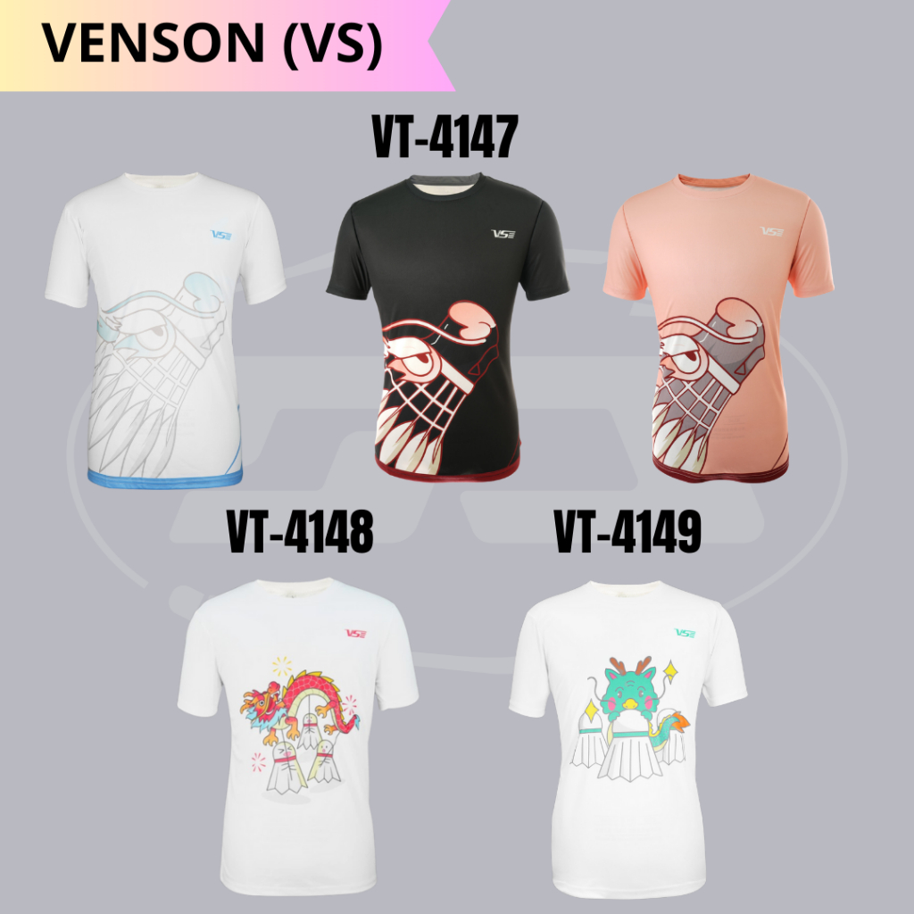 เสื้อแบดมินตัน VENSON (VS) รุ่น VT-4147, 4148, 4149