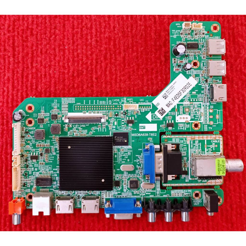 เมนบอร์ดทีวี PHILIPS 43PUT6002S/67 , 50PUT6002S/67 , 55PUT6002S/67  พาสบอร์ด MSD6A638-T8E2