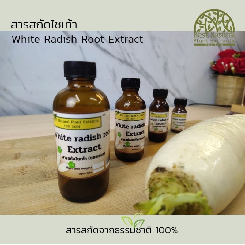 สารสกัดไชเท้า(White Radish Root Extract)/สารสกัดจากสมุนไพร สารสกัดธรรมชาติ  สารสกัดใส่สบู่ เครื่องสำอาง 15-120 ml