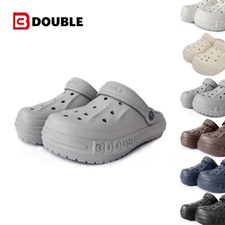 BB DOUBLE รองเท้าแตะ รูพรุน สีเทา สบายๆ ระบายอากาศ สำหรับผู้ชายผู้หญิง TF104