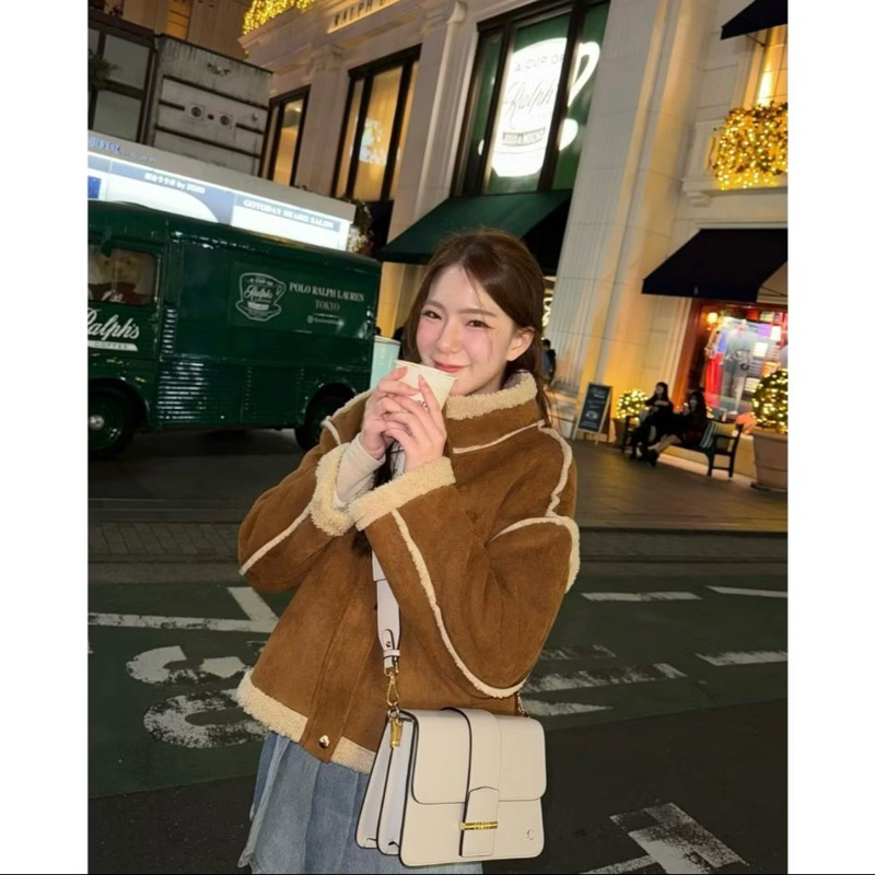 C53 Christmas sheep coat เสื้อโค้ทบุขน visa coat