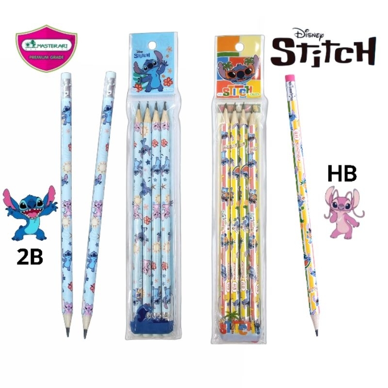Master Art ดินสอดำ ลายสติทช์ Stitch Bkacklead Pencil ความเข้ม HB, 2B แพ็ค 4 แท่ง