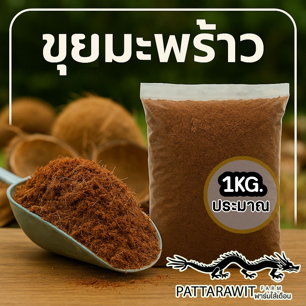 (2ถุง50ส่งฟรี)ขุยมะพร้าว เกรดดี ถุงใหญ่ ขนาดประมาณ 1กิโลกรัม(น้ำหนักขึ้นอยู่กับความชื้น)