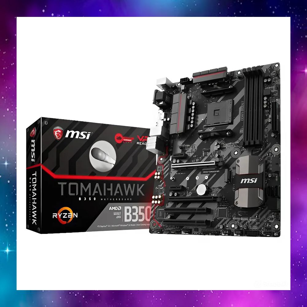 MAINBOARD (เมนบอร์ด) AM4 MSI B350 TOMAHAWK RYZEN ใช้งานปกติ